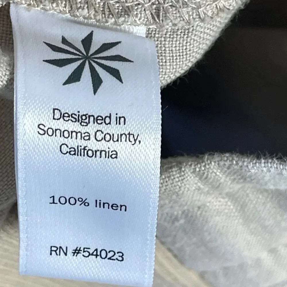 Athleta Oatmeal Drawstring Waist Linen Shorts Sz‎ 2